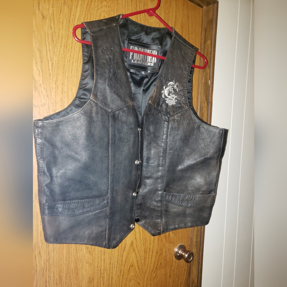 Vintage Airbrushed Frontier Leather size 46